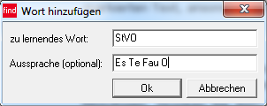 Wort hinzufügen